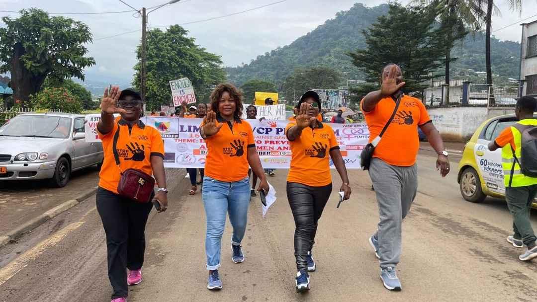 An awareness walk that brought together over 300women and girls denouncing every act of violence against women and girls 