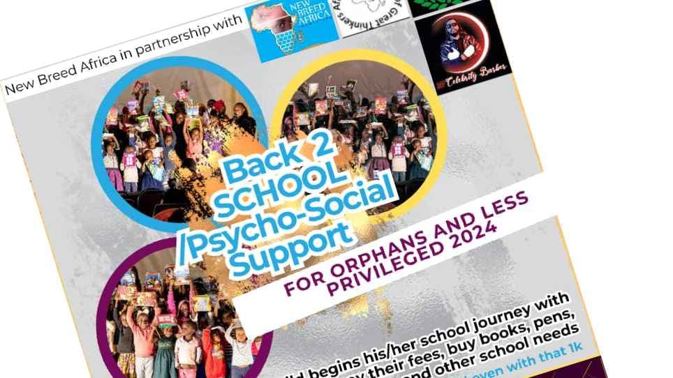 This image is the announcement and call for support/partnership flyer for my upcoming Back 2 School and Psycho-Social Support for Orphans and Less Privileged Persons in the North West Region of Cameroon 