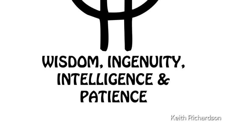 Wisdom,Ingenuity,Intelligence and Patience.
